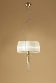 M3858FG  Tiffany FG Crystal Pendant 3+1 Light